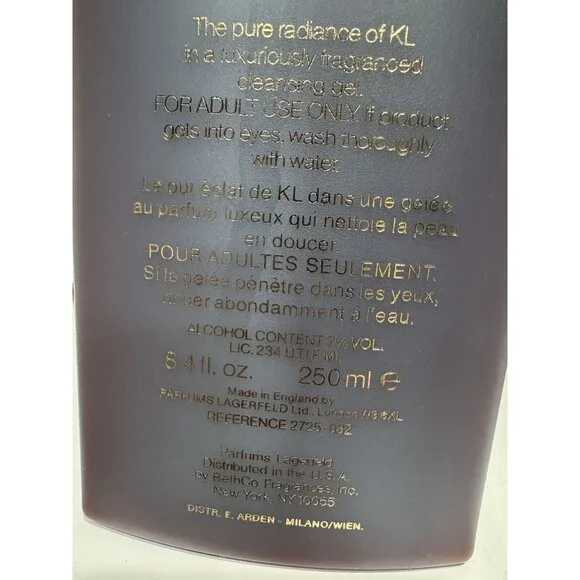 VTG Karl Lagerfeld Rare Parfum Perfume Bath & Shower Gel